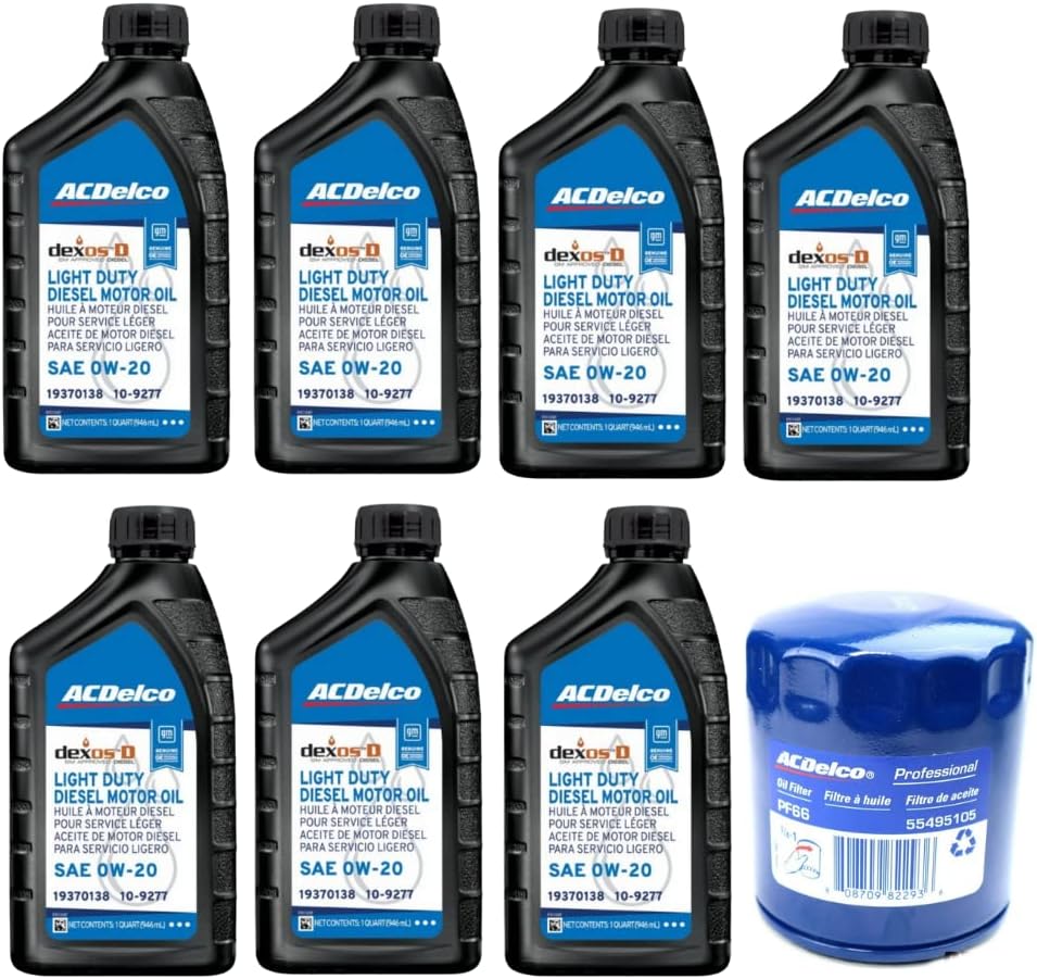 ACDelco 0W-20 Oil Change Kit For 2019+ GMC Sierra/Yukon/Yukon XL 3.0L Duramax